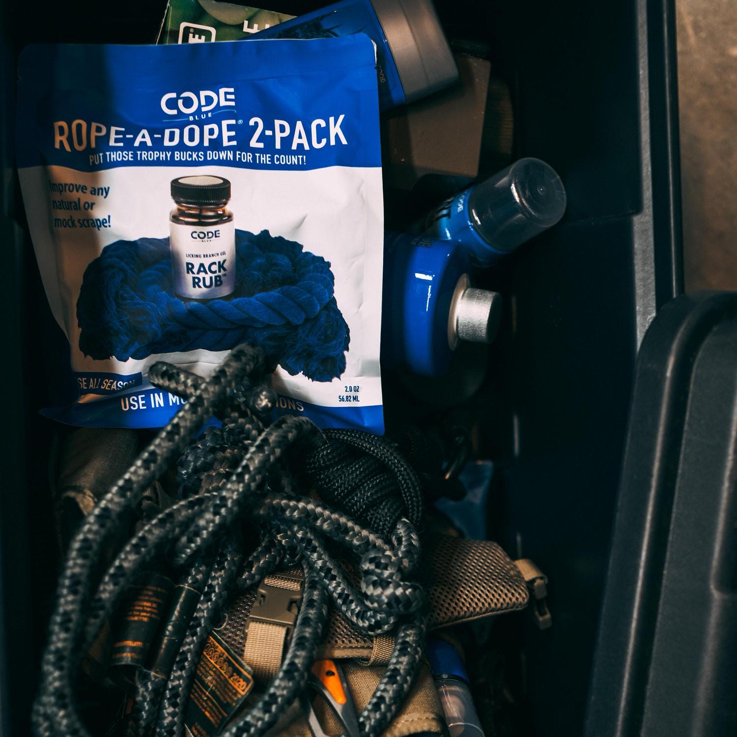 Rope-A-Dope 2-Pack package with other hunting gear